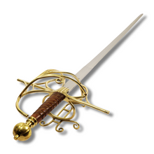 Load image into Gallery viewer, 16th Century Basket Hilt Rapier Sword Full Tang Tempered Battle Ready Hand Forged WR-400T
