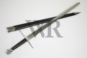 13th Century Crecy Medieval War Sword Full Tang Tempered Battle Ready Hand Forged WR-906 T